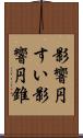 影響円すい;影響円錐 Scroll