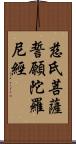 慈氏菩薩誓願陀羅尼經 Scroll