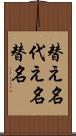 替え名 Scroll