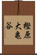 樫原大亀谷 Scroll