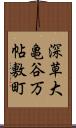 深草大亀谷万帖敷町 Scroll