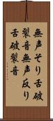 無声そり舌破裂音 Scroll