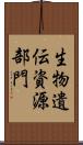 生物遺伝資源部門 Scroll