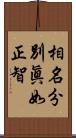 相名分別眞如正智 Scroll