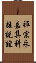 禪宗永嘉集科註說誼 Scroll