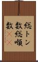 総トン数 Scroll