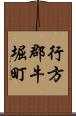 行方郡牛堀町 Scroll