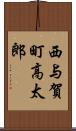 西与賀町高太郎 Scroll