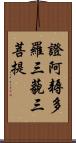 證阿耨多羅三藐三菩提 Scroll