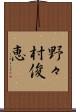 野々村俊恵 Scroll