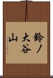 鈴ノ大谷山 Scroll