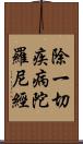 除一切疾病陀羅尼經 Scroll