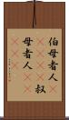 伯母者人(ateji) Scroll