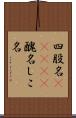 四股名(ateji) Scroll