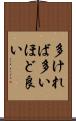 多ければ多いほど良い Scroll