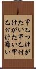 甲乙つけがたい Scroll