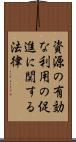 資源の有効な利用の促進に関する法律 Scroll