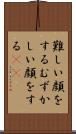 難しい顔をする Scroll