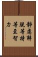 靜慮解脫等持等至智力 Scroll