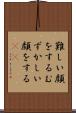 難しい顔をする Scroll