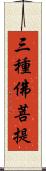 三種佛菩提 Scroll