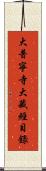 大普寧寺大藏經目錄 Scroll