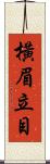 橫眉立目 Scroll