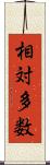 相対多数 Scroll