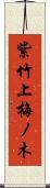 紫竹上梅ノ木 Scroll