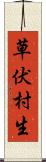 草伏村生 Scroll