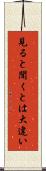 見ると聞くとは大違い Scroll