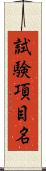 試験項目名 Scroll