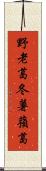 野老葛 Scroll
