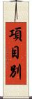 項目別 Scroll