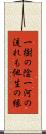 一樹の陰一河の流れも他生の縁 Scroll