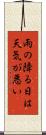 雨の降る日は天気が悪い Scroll