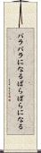 バラバラになる Scroll