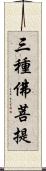 三種佛菩提 Scroll