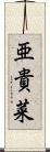 亜貴菜 Scroll