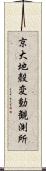 京大地殼変動観測所 Scroll