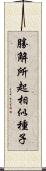 勝解所起相似種子 Scroll