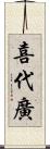 喜代廣 Scroll