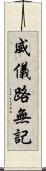 威儀路無記 Scroll
