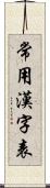常用漢字表 Scroll