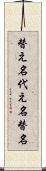 替え名 Scroll