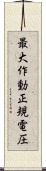 最大作動正規電圧 Scroll