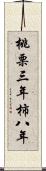 桃栗三年柿八年 Scroll