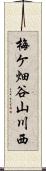 梅ケ畑谷山川西 Scroll