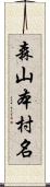 森山本村名 Scroll