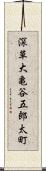 深草大亀谷五郎太町 Scroll